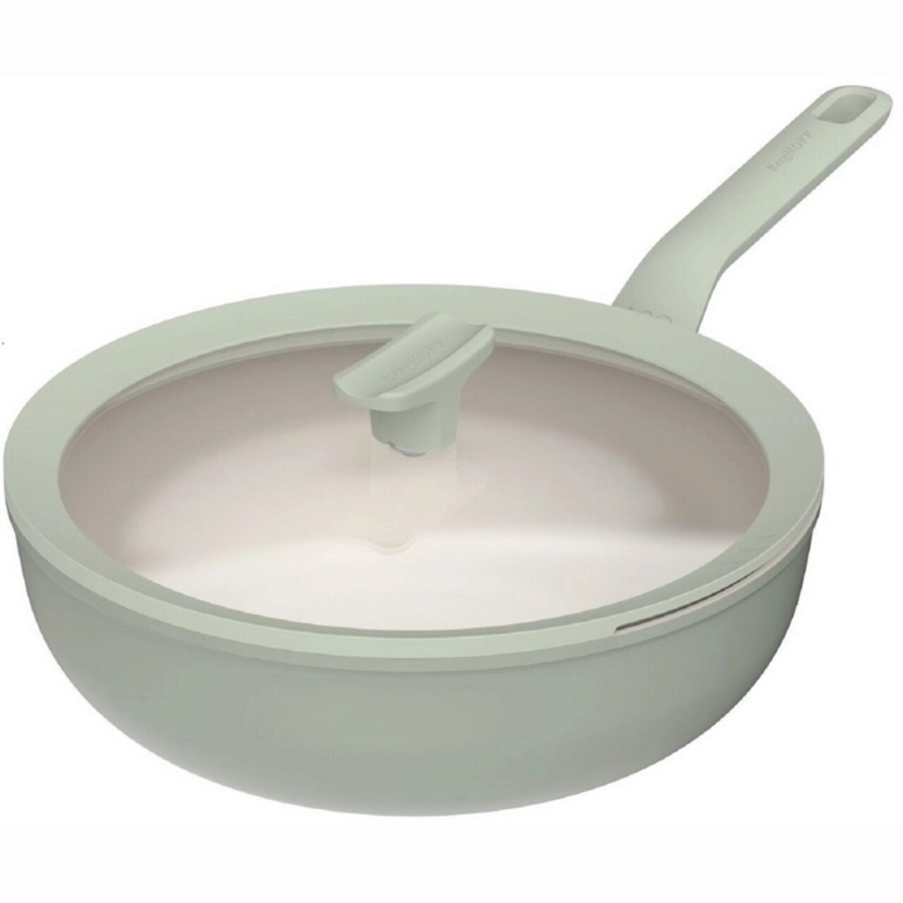 Tigaie wok cu capac BergHOFF, Leo Balance Sage, Ø28 cm, aluminiu reciclat, strat antiaderent, verde - imagine 3